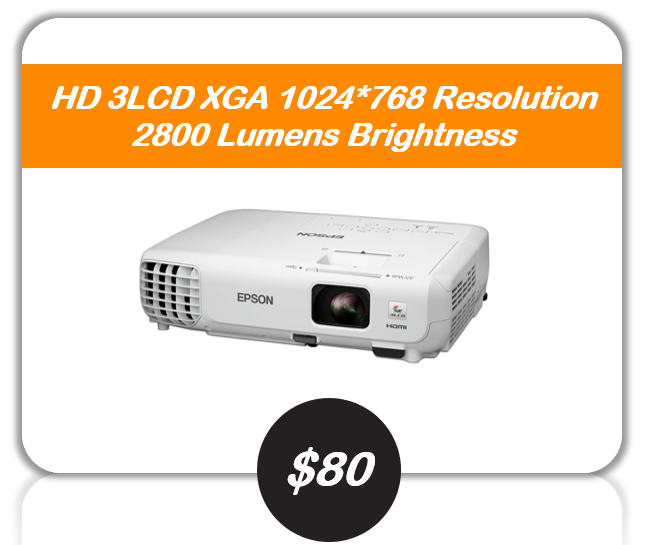 3LCD XGA HD data projector hire Gold Coast new