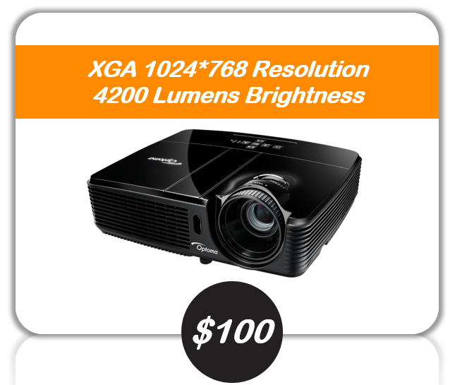 4200 lumens XGA data projector hire Gold Coast