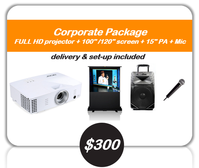 corporate projector package hire Gold Coast new