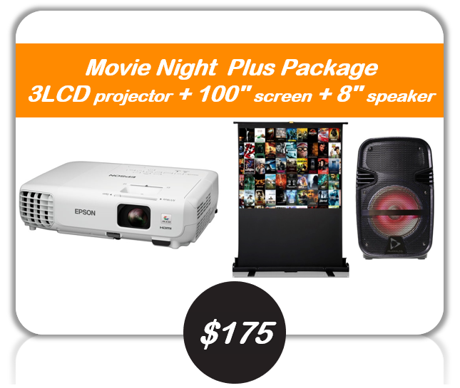 movie night plus projector package hire Gold Coast updated
